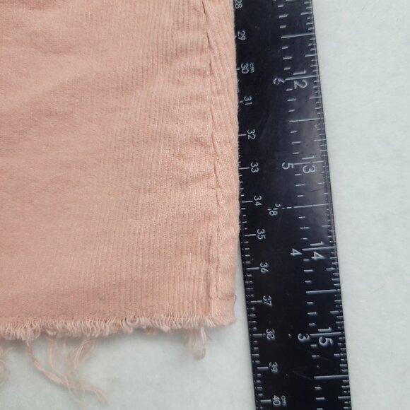 Altar'd State Size Medium Pink Corduroy Frayed Mini Skirt‎ Summer Flirty Pretty - Picture 3 of 7